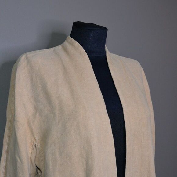 Aritzia Wilfred 100% Linen Chore Coat Beige Sz 8 - Picture 4 of 9